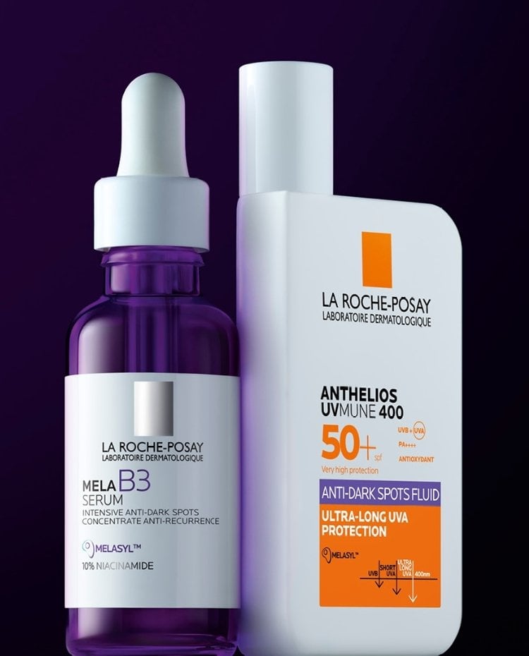 MELA B3 SERUM + ANTHELIOS UVMUNE 400VRHUNSKI DUO ZA SUZBIJANJE HIPERPIGMENTACIJE